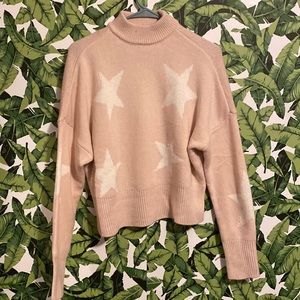 Pink turtle neck with stars